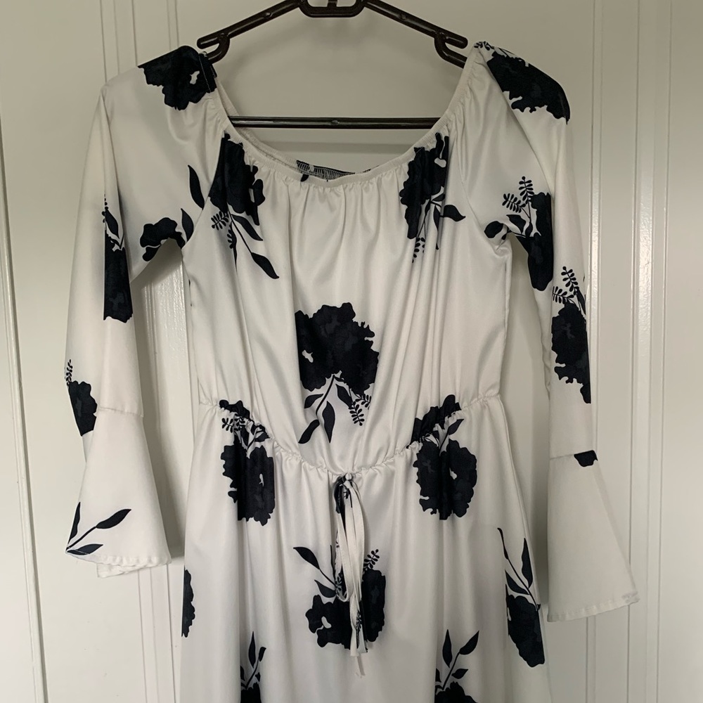 Black & White Floral Dress